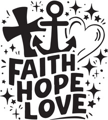 Faith Hope Love Vector