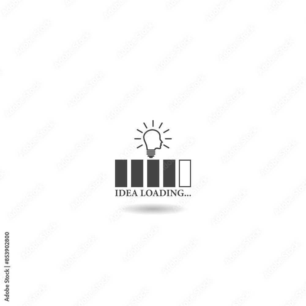 Poster idea loading icon with shadow