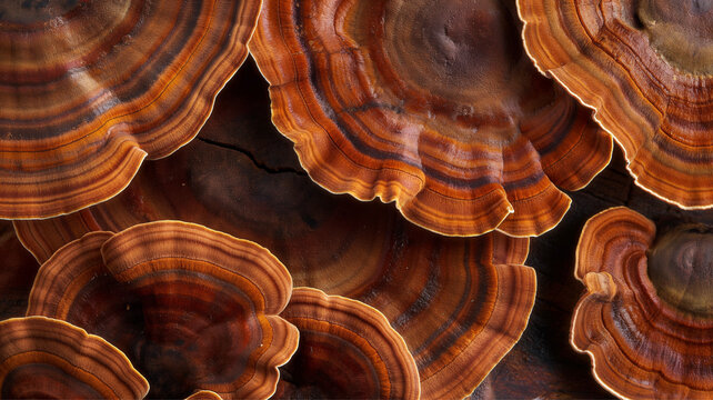 A reishi mushroom. trending superfood with health benefits