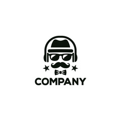 Logo design for a hipster podcast or radio business. 