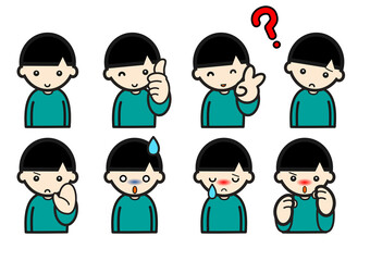男の子表情セット