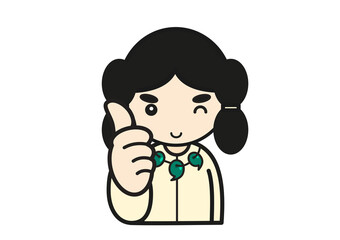 オーケーポーズの弥生人男性