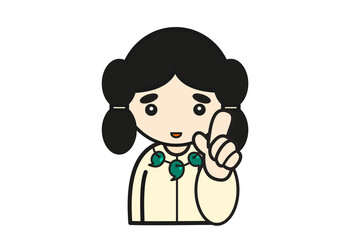 指さしポーズの弥生人男性