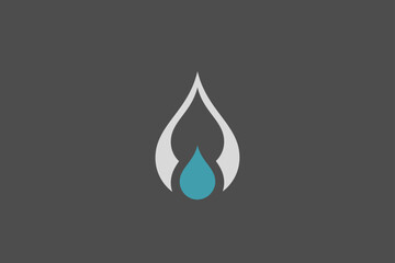 Illustration vector graphic of drop water and technology. Good for logo