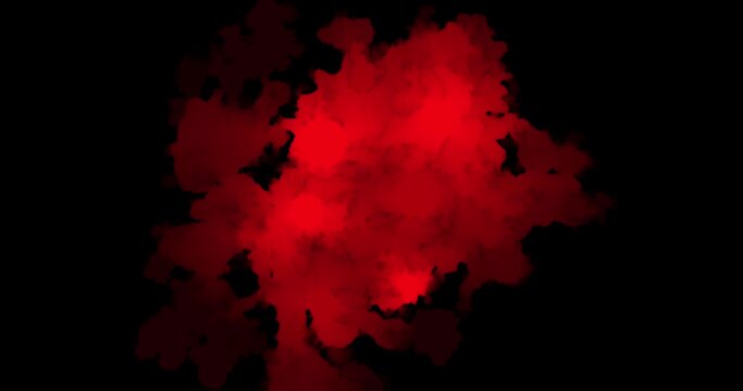 abstract red paint brush stroke ink splattering like a blood flowing and washing on chroma key green screen, ink splatter splash