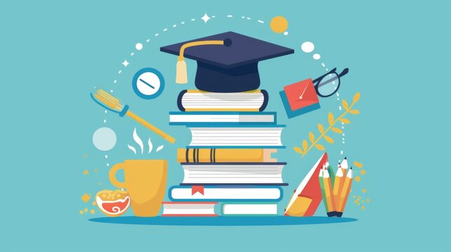 An education infographic outlining study tips, learning techniques, and academic success strategies. - Powered by Adobe