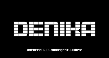 MODERN UNIQUE FUTURISTIC ALPHABET FONT TYPEFACE