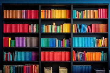 Fototapeta premium colourful books on a shelf