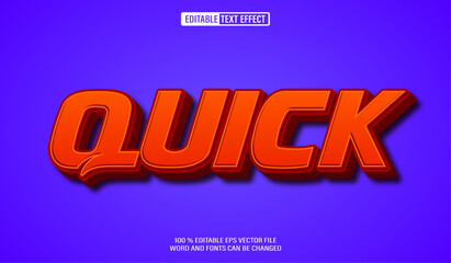 Editable 3d text style effect - Quick text effect Template