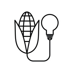 corn energy icon vector eco bio energy 