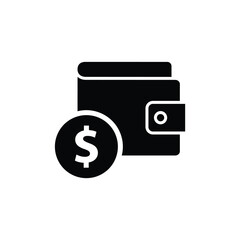 Wallet icon vector. money icon