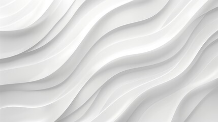 Obraz premium White abstract background with waves. Creative Architectural Concept. Modern simple ripple pattern. White radial web template background, brochure cover, app. Material style. Geometric surge billow
