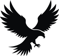  flying egles logo icon silhouette vector art illustration