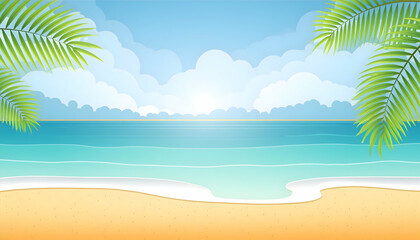 Smooth, Perfectly Clean a tropical background mockups for graphic backgrounds on digital art concept, Generative AI.