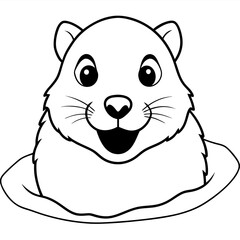 Vector illustration of Wild animals cartoons - Coloring book. Happy animal coloring pages