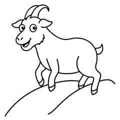 Vector illustration of Wild animals cartoons - Coloring book. Happy animal coloring pages