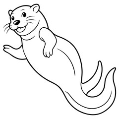 Vector illustration of Wild animals cartoons - Coloring book. Happy animal coloring pages