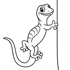 Vector illustration of Wild animals cartoons - Coloring book. Happy animal coloring pages