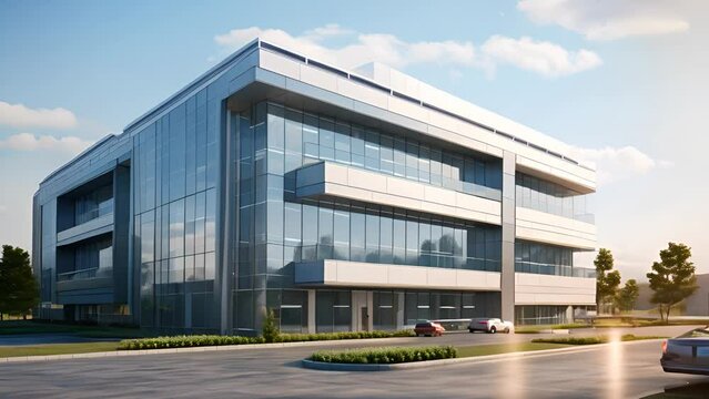 Cityscape with Impressive Office Structures