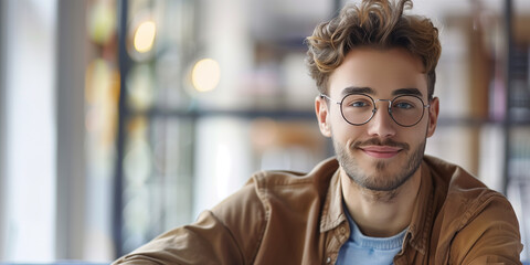 Mann in einer heller Wohnung