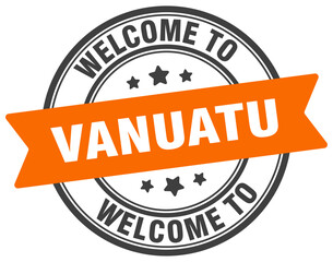 Welcome to Vanuatu stamp. Vanuatu round sign