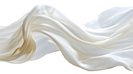 flowing elegant white silk fabric