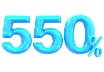 550 Percent Number 3D Render
