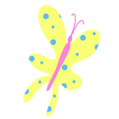 butterfly element on transparent background