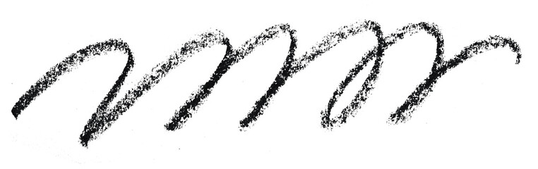 Black pencil strokes isolated on transparent background.