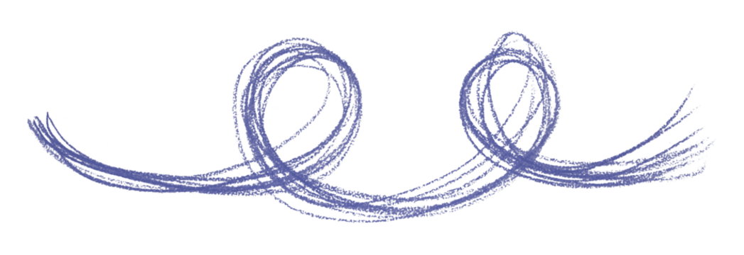 Purple pencil strokes isolated on transparent background.