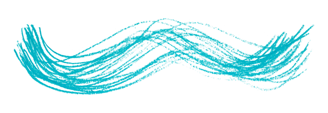 Light blue pencil strokes isolated on transparent background.