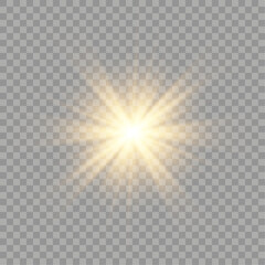 Vector transparent sunlight special lens flare light effect. PNG. Vector illustration.