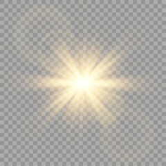 Vector transparent sunlight special lens flare light effect. PNG. Vector illustration.