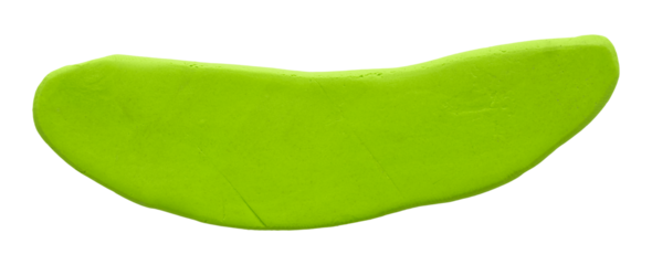 Plasticine is a green brush isolated on a transparent background.
