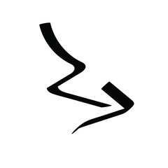 black arrow icon transparent png or isolated on white background. flat style. arrow icon for your web site design, logo, app, UI design.