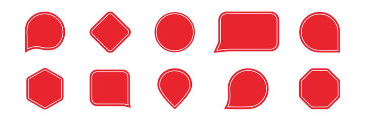 Sale badge. Price label set. Blank starburst vector sticker. Empty price tag