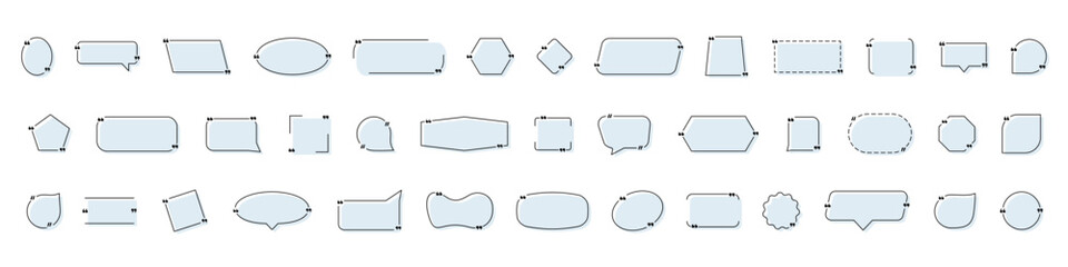 Speech bubble set. Chat ballon shape.