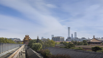 The corner tower overlooking the Shenwu Gate of the Forbidden City in Beijing - China Zun