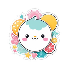 Cute Kawaii Cat Stickers Clipart