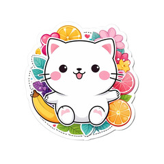 Cute Kawaii Cat Stickers Clipart