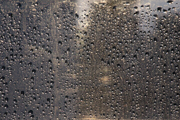 Condensation on dirty window. Badly insulated apartments