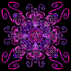 Mesmerizing  purple neon mandala design