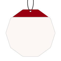 Decagon-Shaped Price or Product Tag Isolated on White. Can be used as a Text Frame.