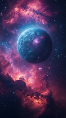 Obraz premium abstraction of solar system galaxy, star and planet.