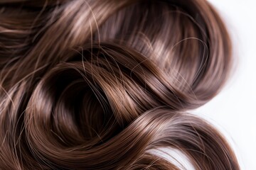 Naklejka premium A close up of long, brown hair with a lot of volume, perfect for hair salon, hair advertisement