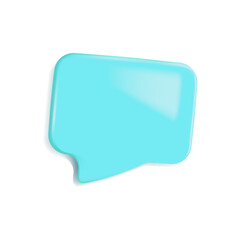 Chat speech bubble in cartoon 3D style.