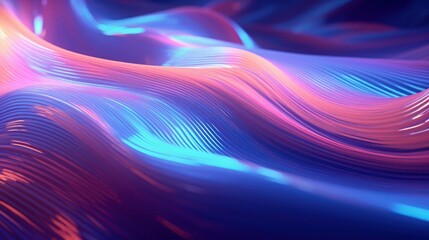 Obraz premium Vibrant abstract waves flowing with gradient hues