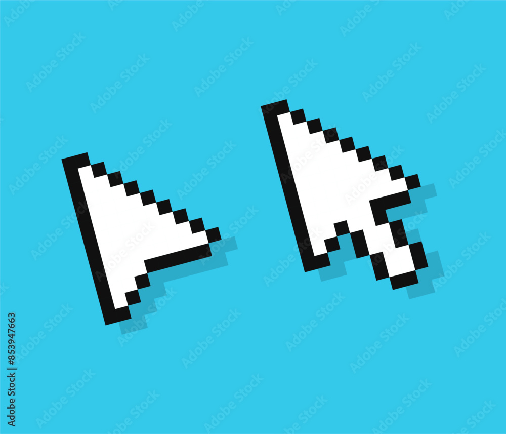 Aufkleber pixel mouse arrow pointer icons.