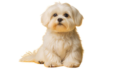 Maltese dog isolated on white background 