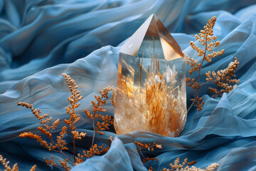 Halbedelsteine mit Dekoration - Rutilquarz